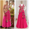 Exquisite Pink Vichitra Silk Lehenga - Designer Festive Choli for Women