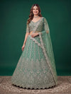 Exquisite Pista Green Lehenga - Heavy Embroidery for Wedding Wear