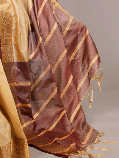 Exquisite Poly Cotton Saree - Traditional Zari Weaving Collection for Women