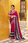 Exquisite Poly Cotton Saree - Zari Weaving Work Festive Wear for Women