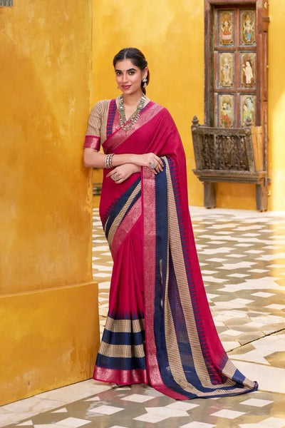 Exquisite Poly Cotton Saree - Zari Weaving Work Festive Wear for Women