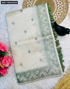 Exquisite Pure Tussar Silk Saree for Women with Multi-Thread Embroidery | Buy Ethnic Wear Online