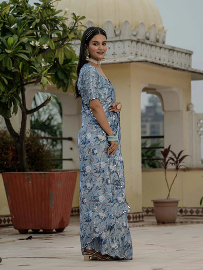 Exquisite Ready to Wear Saree - Designer Heavy Chinnon Print for Women