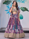 Exquisite Royal Purple Designer Lehenga Choli - Heavy Embroidery Party Wear for Women