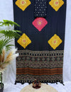 Exquisite Satin Crepe Saree - Trending Ajrakh Print with Mirror Work for Wedding Season