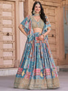 Exquisite Sky Blue Designer Lehenga Choli - Festive Wear for Women