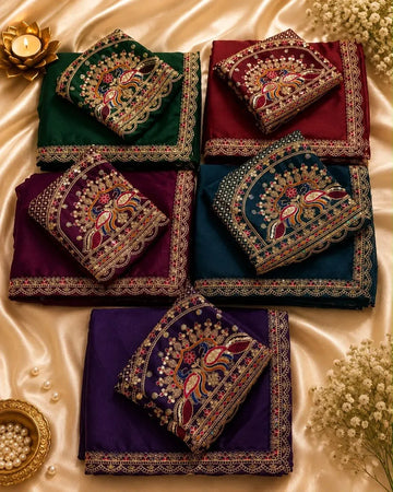 Exquisite Star Georgette Saree - Heavy Sequence Work for Wedding Season