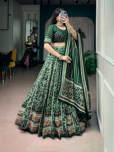 Exquisite Tasar Silk Lehenga - Traditional Navratri Collection for Women