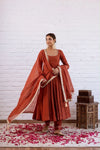Exquisite Vichitra Silk Anarkali Gown - Best-Selling Festive Wear with Dupatta for Women