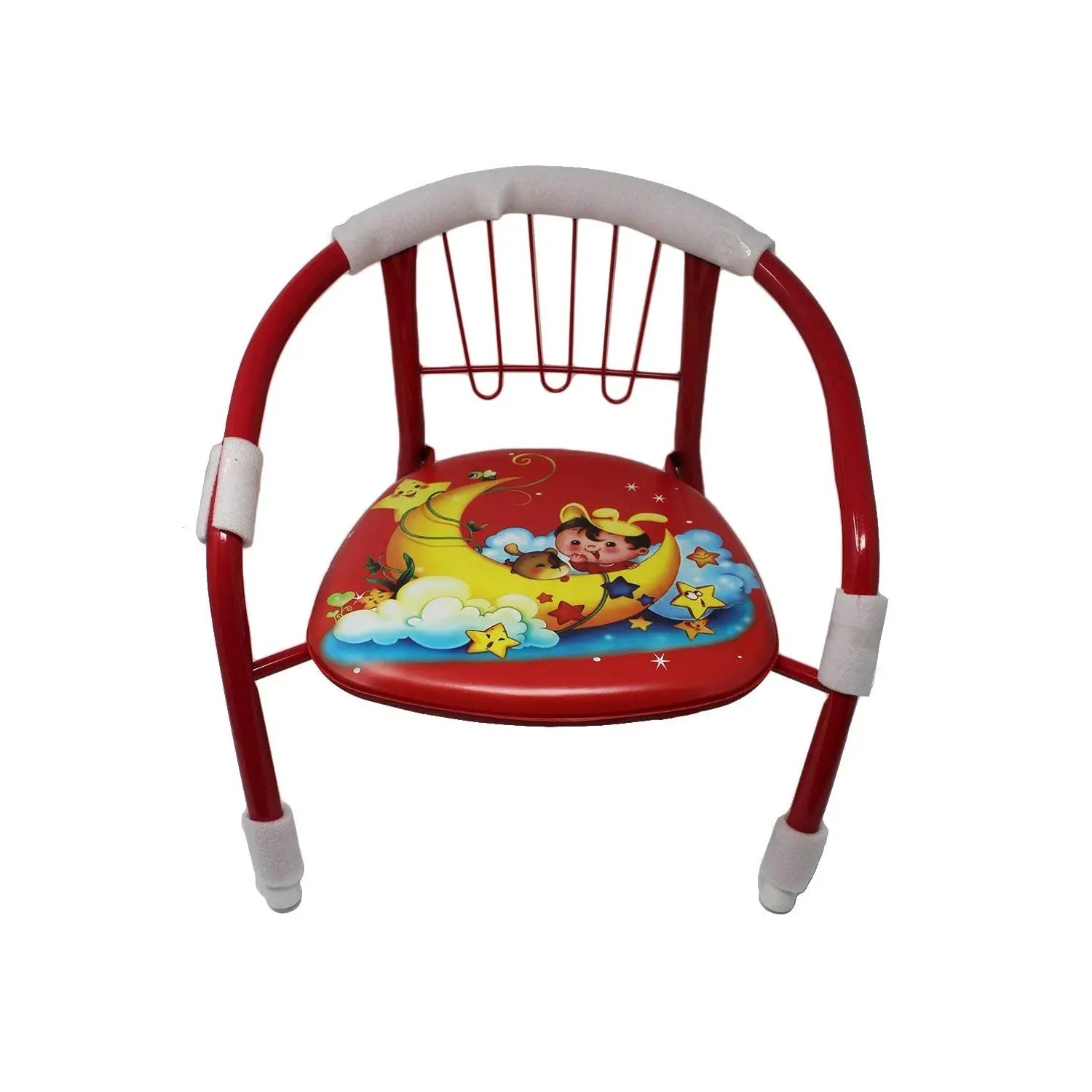 1257 Multicolor Cartoon Design Baby Chair With Metal Backrest Frame  Sound Seated Soft Cushion For Kids  Toddlers (Moq - 4 Pcs) - TREND BUY