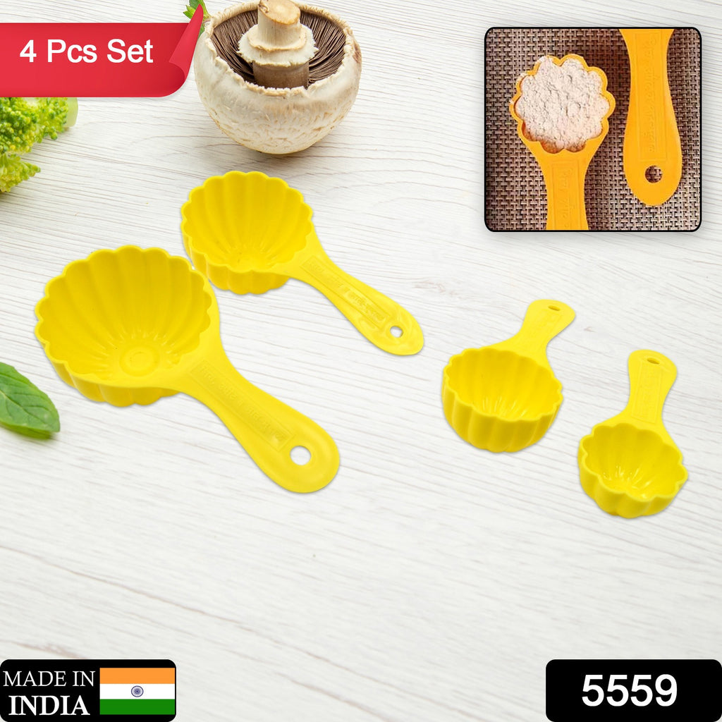 Multipurpose 4 Pcs plastic ladoo mould spoon set, ideal kitchen tool for making various types of ladoos.
