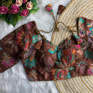 Fancy Embroidered Partywear Blouse for Women | Festive Occasion
