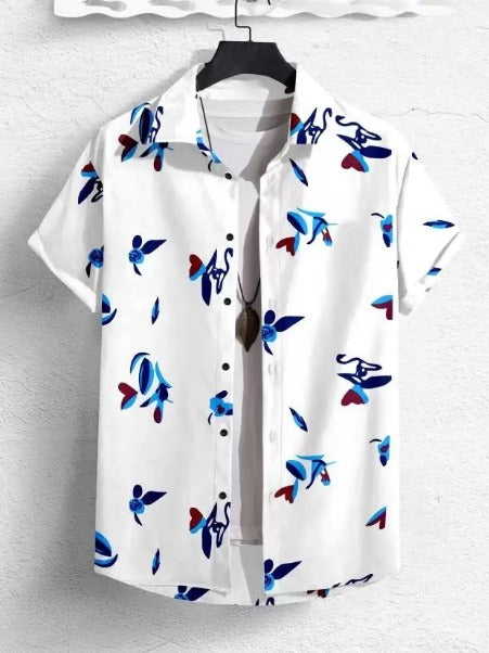 Half Sleeves Shirts for Men White L