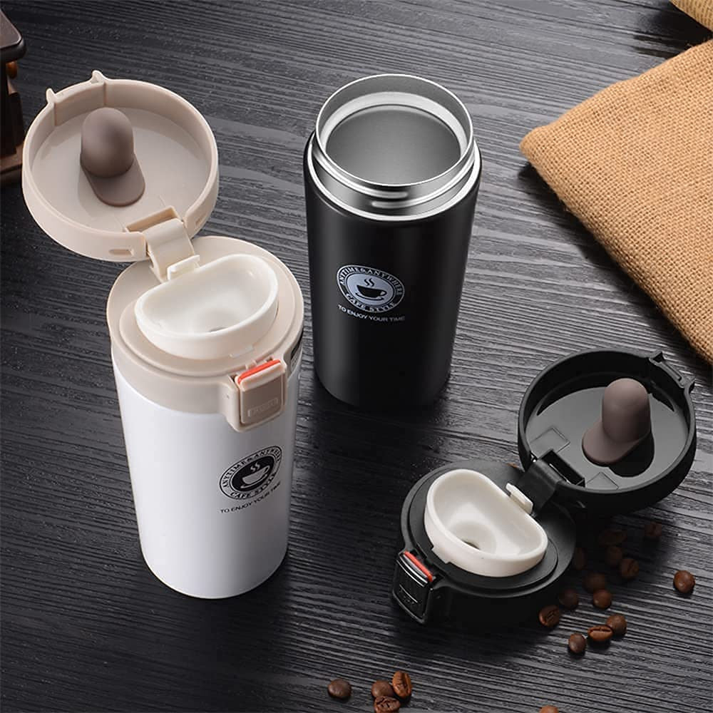 Black 500ml coffee mug with a matte finish