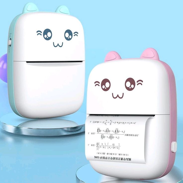 Compact rechargeable mini Bluetooth thermal printer with paper exiting.