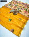 Floral Kalamkari Linen Saree for Women | Casual & Festive Ethnic Wear Online
