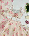 Floral Print Organza Lehenga for Women | Party Wear