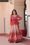 Floral Print Peplum Lehenga Choli for Women | Festive Wear
