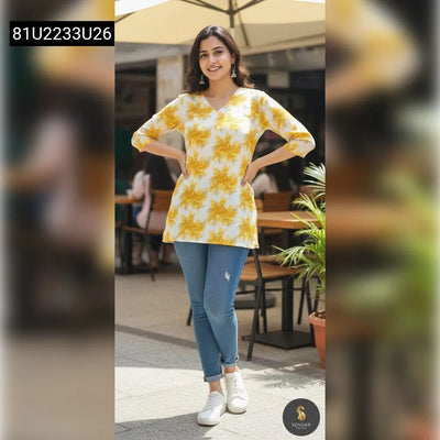 Floral Print Short Kurti for Women | Summer Casuals