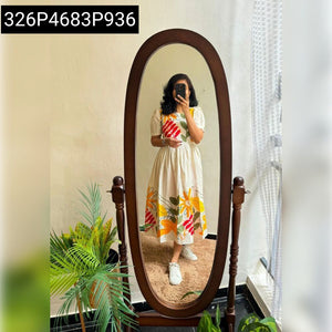 Floral Print Soft Cotton Women's Midi Dress | Casual to Formal