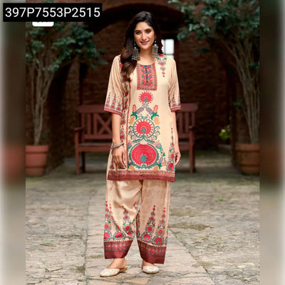 Floral Printed Handwork Co-ord Set for Women | Festive & Party