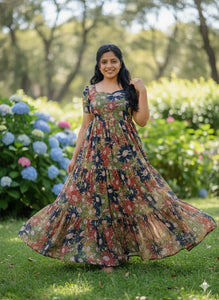 Floral Tiered Maxi Dress for Women | Summer Vibes