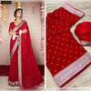 Foil Work Ombre Georgette Saree for Women - Festive & Ethnic Wear Online