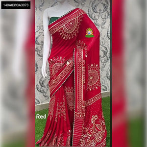 Gaji Silk Bandhej Saree for Women | Premium Festive & Wedding Ethnic Wear Online