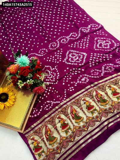 Gajji Silk Bandhani Print Saree for Women | Festive & Ethnic Wear Online