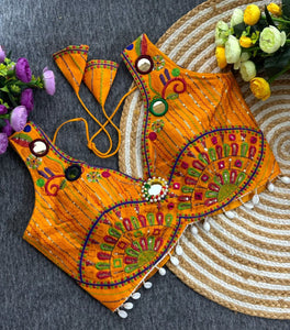Gamthi Mirror Work Readymade Blouse for Women | Festive & Ethnic