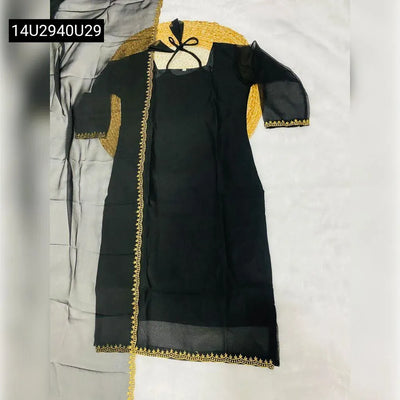 Georgette Embroidered Kurti Dupatta Set for Women