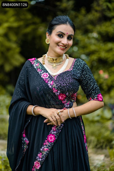 Georgette Embroidered Lehenga Choli for Women | Enchanted Evenings