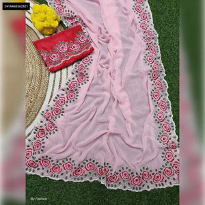 Buy Elegant Georgette Embroidery Saree for Women | Festive & Ethnic Wear Online