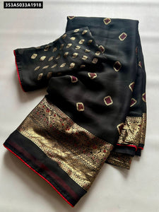 Georgette Foil Print Saree for Women | Festive & Party Wear