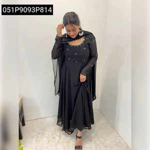 Georgette Gown Women's Dress | Elegant Party Wear