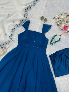 Georgette Sequin Anarkali Suit for Women | Festive Wear