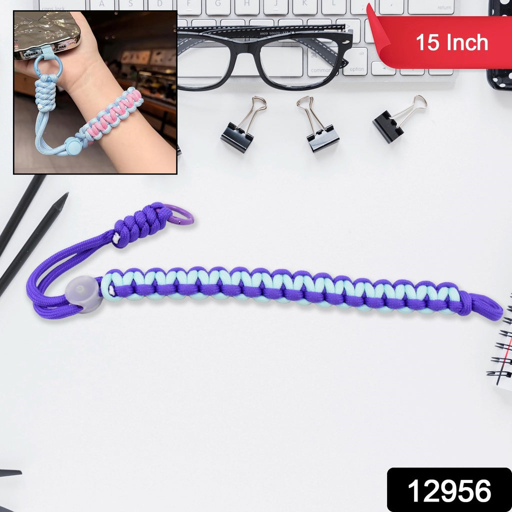 Multipurpose adjustable multicolor hand wrist strap lanyard for cellphones.