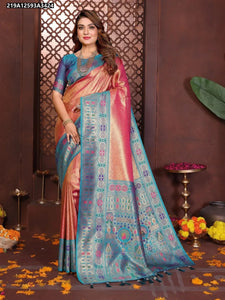 Gorgeous Banarasi Tissue Silk Saree - Rich Paithani Weave & Butties for Grand Celebrations