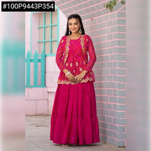 Gorgeous Bandhej Lehenga - Heavy Embroidery Thared Work for Festive & Wedding Wear