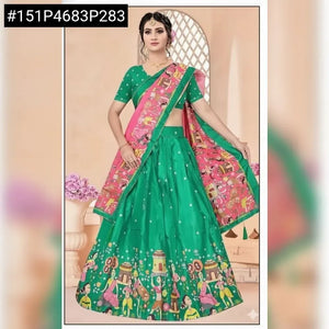 Gorgeous Dola Silk Lehenga - Digital Print Festive Wear