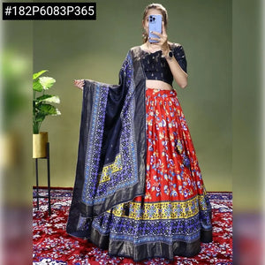 Gorgeous Dola Silk Lehenga - Foil Work for Festive Wear