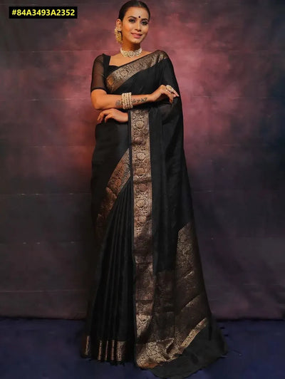Gorgeous Lichi Silk Saree - Rich Jacquard Pallu for Festive & Wedding Occasions