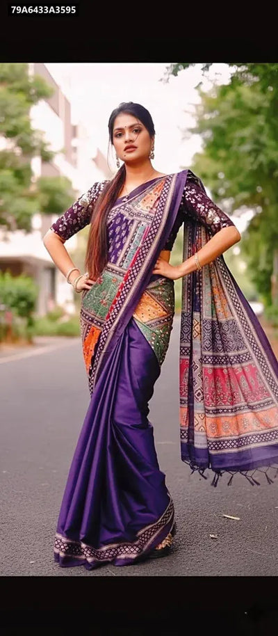 Gorgeous Masakali Bandhej Saree - Mirror Work Festive Wear