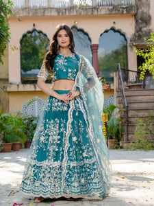 Gorgeous Soft Net Lehenga - Sequin & Thread Work for Festivals