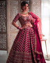 Gorgeous Wine Silk Lehenga - Heavy Embroidery for Wedding Wear