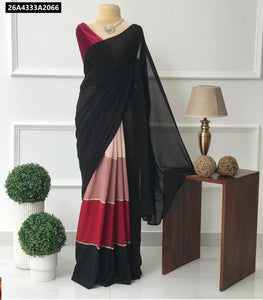 Gorgette Digital Print Saree for Women | Party Wear