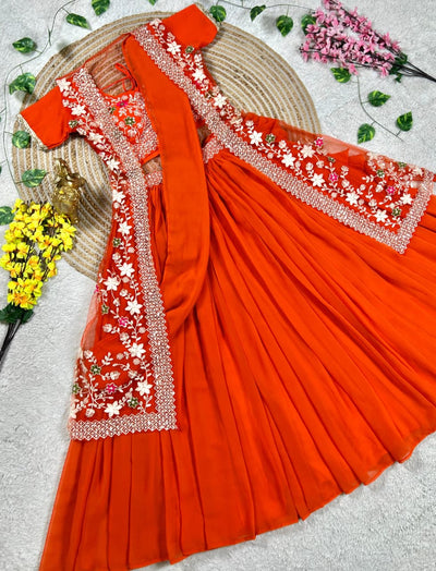 Half Saree with Coat for Women | Festive & Wedding Wear