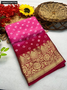 Hand-Dyed Bandhani Cotton Silk Saree for Women | Festive & Ethnic Wear Online