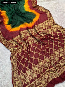 Buy Hand-Dyed Bandhani Saree for Women - Multi-Color Festive & Ethnic Wear Online