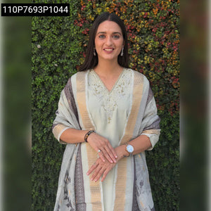 Hand Work Roman Silk Women's Suit | Festive & Casual Wear